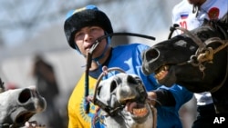 Казахстанский кокпарист на третьих Всемирных играх кочевников.