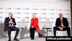 Հայաստանի վարչապետ Նիկոլ Փաշինյանի և Ադրբեջանի նախագահ Իլհամ Ալիևի հանդիպումը Մյունխենում, 2020թ., փետրվար