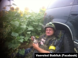 Всеволод Стеблюк у зоні бойових дій на сході України