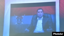 Armenia - A screenshot of a video address by Artur Vartanian, the leader of a group accused of plotting a coup, released by the National Security Service, 30Mar2016.