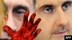 Орусиянын Асадды колдоосуна каршы Нью-Йоркто (сүрөттө), Европада, араб өлкөлөрүндө нааразылык акциялары өтүп жатат.