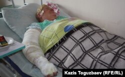 Валентина Беляева, пострадавшая во время пожара, лежит в больничной палате.