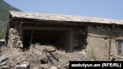 Armenia – Sokrat Arakelian shows his house in Varhavar village damaged after the earthquake in Iran, 15Aug2012 | Photo by Areg Balayan, Credit required