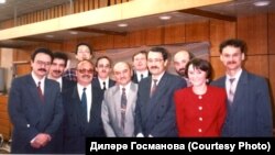 Миркасыйм Госманов шәкертләре белән, 60 яшьлек юбилее. КДУ, 31 май 1994