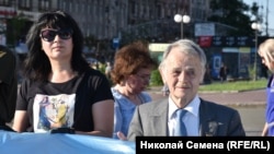 Мостафа Җәмилев Киевта "Байрак хәрәкәте" йөрешендә, 26 июнь 2020