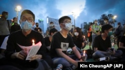 Гонкондогу Виктория паркына чогулгандар, 4-июнь 2020-жыл.