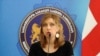 Заместитель министра иностранных дел Грузии Нино Каландадзе на брифинге, 11 июля 2011 г.   