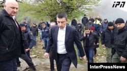 Վրաստանի ներքին գործերի նախարար Գիորգի Գախարիան Պանկիսի շրջանում, 21 ապրիլի, 2019թ.