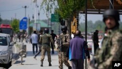 Індыйскія салдаты нясуць варту ў Кашміры, 24 красавіка 2025 году