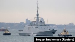 Украина. Кара деңиздеги франциялык кеме.  24-декабрь, 2021-жыл.