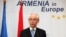 Armenia - European Union President Herman Van Rompuy addresses a civic forum in Yerevan, 4Jul2012.