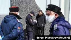 Казачий патруль в Ростове-на-Дону