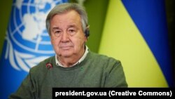 ՄԱԿ-ի գլխավոր քարտուղար Անտոնիո Գուտերեշը Կիևում, 18-ը ապրիլի, 2022թ․