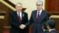 Kazakh President Qasym-Zhomart Toqaev (right) with his predecessor, Nursultan Nazarbaev (file photo)