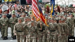 Військові армії США під час військового параду в День Незалежності України. Київ, 24 серпня 2017 року