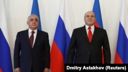 Ադրբեջանի և Ռուսաստանի վարչապետեր Ալի Ասադովը և Միխայիլ Միշուստինը, արխիվ, Մոսկվա, 20 մայիսի, 2021թ. 