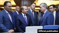 Armenia - Prime Minister Hovik Abrahamian at DigiTech business forum in Yerevan,20Jun,2014