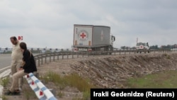 Կարմիր Խաչի բեռնատարները հումանիտար օգնություն են տեղափոխում Արցախ, 23-ը սեպտեմբերի, 2023թ.