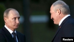 Уладзімер Пуцін і Аляксандар Лукашэнка