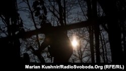 На украинских позициях возле Горловки, 19 апреля 2021 года