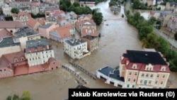 Затоплене місто Клодзко, Нижня Сілезія, Польща, 15 вересня 2024 року