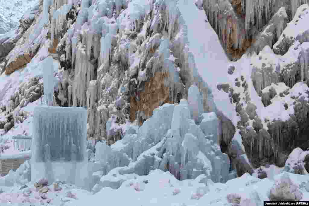 Брызги воды, застывшие от мороза...