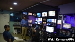 اتاق فرمان تلویزیون خصوصی طلوع در کابل