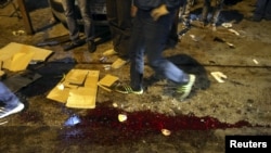 На месте взрывов в Бейруте (Ливан) 12 ноября 2015 года