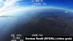 За декілька секунд до знищення російського розвідувального дрона FPV зенітного підрозділу ЗСУ