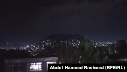 آرشیف - گوشۀ از غرب شهر کابل در شب