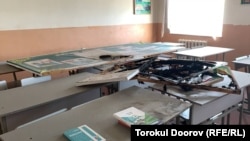 Баткендеги талкаланган мектеп. Май, 2021-жыл.