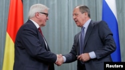 Франк - Вальтер Штайнмайер жана Сергей Лавров Москвада. 14-февраль, 2014-жыл. 