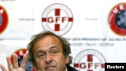 Мишел Платини, раиси Иттиҳоди созмонҳои футболи Урупо (UEFA)