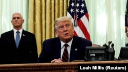 ԱՄՆ նախագահ Դոնալդ Թրամփը ելույթ է ունենում Սպիտակ տանը, սեպտեմբեր, 2020թ.