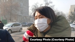 Аида Исмаилова Финансы полициясына сурак берип чыккандан кийин. 