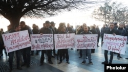 Armenia -- A protest near the Government’s building against the upcoming amendments to the Law on State Duty. 11March,2019
