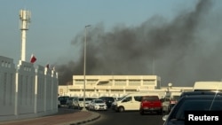 Քաթար - Դոհայում հրթիռակոծությունից հետո ծուխ է բարձրանում, 9-ը սեպտեմբերի, 2025թ.