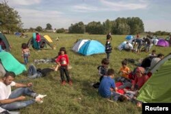 Біженці на угорсько-сербському кордоні. 15 вересня 2015 року