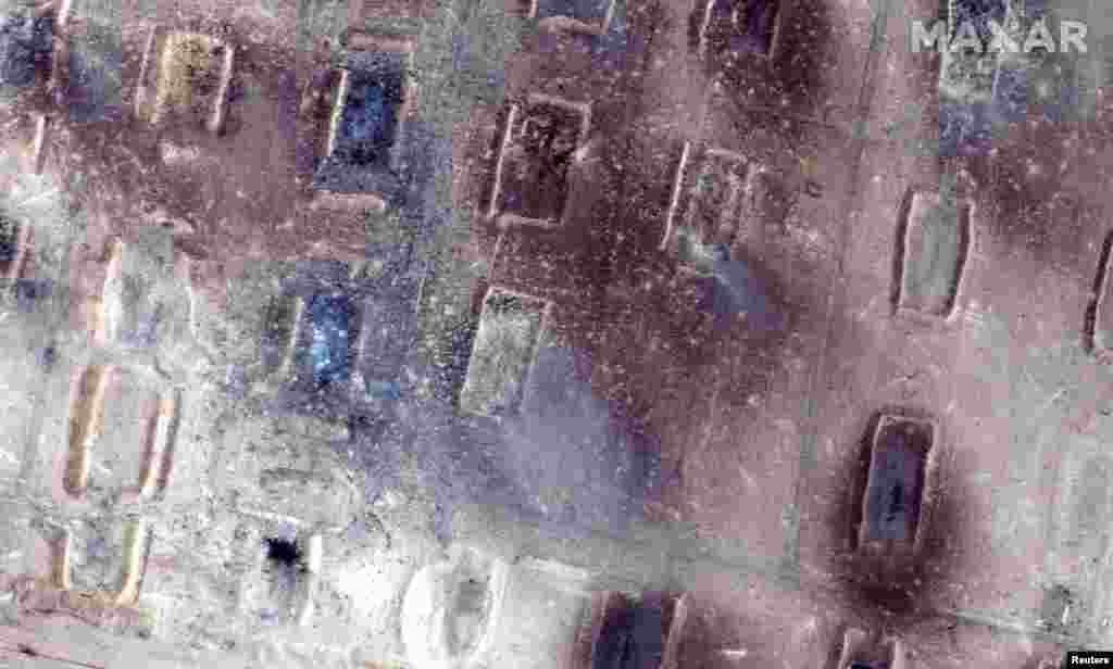 Kazakhstan - View of a munitions depot after blasts, near the town of Arys in southern Kazakhstan, on this handout satellite image released on June 25, 2019. Satellite image ©2019 Maxar Technologies/Handout via REUTERS   ATTENTION EDITORS - THIS IMAGE HAS
