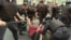 Russia - police beat a protester in St. Petersburg during a protest over pension reform. screen grab protests demonstration