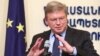 Armenia - EU Enlargement Commissioner Stefan Fuele at a news conference in Yerevan, 27Sep2012.