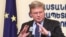 Armenia - EU Enlargement Commissioner Stefan Fuele at a news conference in Yerevan, 27Sep2012.