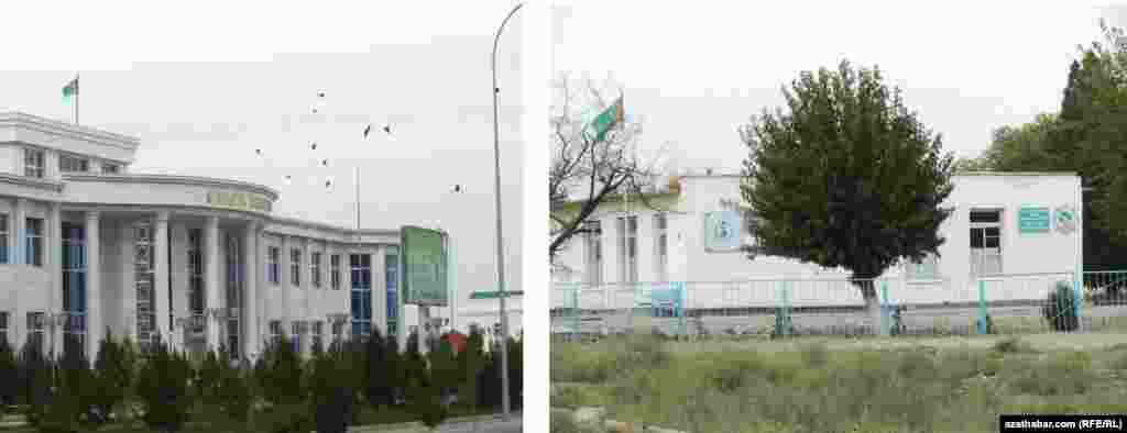 Çepde: Babarabyň Saglyk merkezi; Sagda: Mäne obasynyň saglyk punkty.