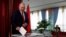 Belarusian President Alyaksandr Lukashenka casts his vote at a polling station in the parliamentary elections in Minsk in November 2019.