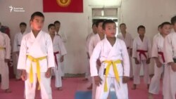 Кампада машыккан жаш спортчулар