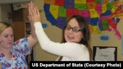 Студентка из России, проходившая обучение по программе обмена школьниками FLEX.