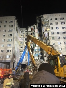 Жарылуу болгон үйдүн тышкы көрүнүшү.