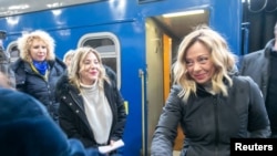 Իտալիայի վարչապետ Ջորջիա Մելոնին Կիևում, 24-ը փետրվարի, 2024թ.