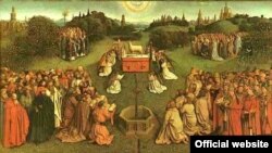 Лори Липтон: «Моя самая любимая картина — "Поклонение агнцу" Ван Эйка из Гентского алтаря» [Фото — <a href="http://nearyou.ru/" target="_blank">Музеи Европы</a>]