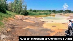 Орусиянын Пермь аймагы. Березники шаарындагы ишканадан чыккан химиялык зат. 2020-жыл. 